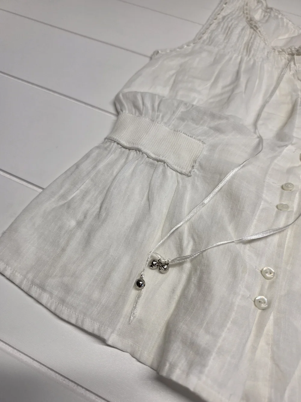 Free People Day Dreamer Eyelet Tank Top White Size 4 (SMALL) 100%Cotton!